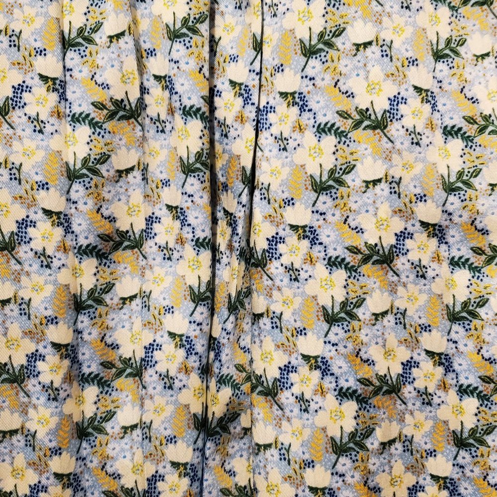 Zara Floral Pleated Maxi Skirt